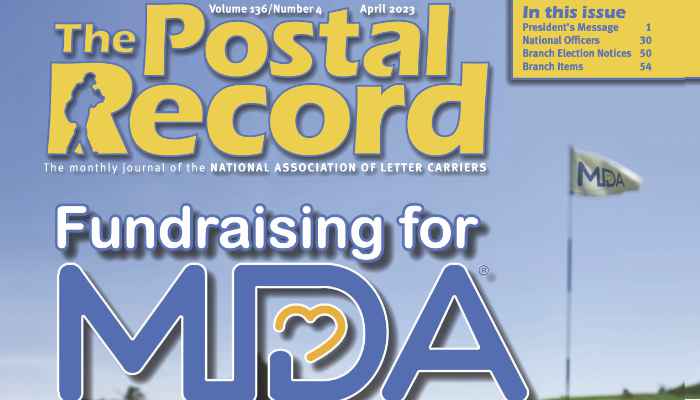 April 2023 Postal Record cover.